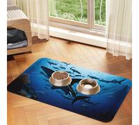 Nappe absorbante en cuir avec motif requins marteaux, parfaite pour chiens, chats et autres animaux de compagnie