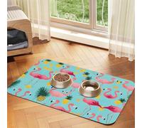Nappe absorbante en cuir imprimé flamant rose parfaite pour chiens, chats et autres animaux de compagnie