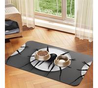 Nappe absorbante pour animaux de compagnie, motif araignée noire, tapis spécial pour gamelles pour animaux de compagnie, enroulable pour le rangement, idéal pour les gamelles d'animaux de compagnie