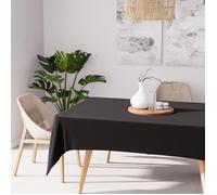 Soleil d'ocre, Alix Nappe 140x240 cm, Noir, Polyester déperlant Anti-Taches