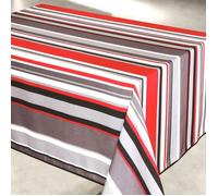 Nappe anti tache à rayures Rouge 145x240 cm