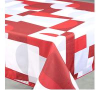 Nappe anti-tâche rectangulaire design géométrique Rouge 145x240 cm
