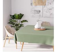 Soleil d'ocre, Alix Nappe carrée Anti-tâches, Polyester, Kaki, 140x140 cm