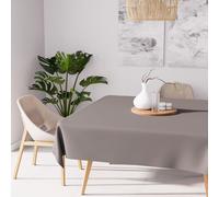 Soleil d'Ocre – Nappe carrée Alix – Anti-tâches Polyester – Moka 140x140 cm