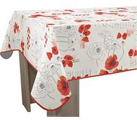 Nappe Anti-Taches Poppies Rouge - Taille : Carrée 150x150 cm