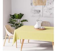 Soleil d'ocre, Alix Nappe Rectangle Anti-tâches, Polyester, Vert Citron, 140x240 cm