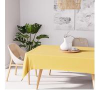 Soleil d'ocre, Alix Nappe Rectangle Anti-tâches, Polyester, Jaune radieux, 140x240 cm