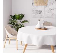 Soleil d'Ocre Nappe ronde Alix anti-tâches Polyester Blanc Ø 180 cm