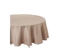Nappe de table Atmosphera - Nappe anti-taches ronde Ophy - Diam 180 cm - Couleur lin