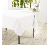 Douceur d'Intérieur Nappe rectangle 140 x 300 cm Polyester uni essentiel Blanc
