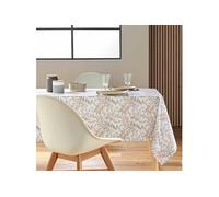 Douceur d'Intérieur Nappe rectangle Nedelia 145 x 240 cm Antitache Polyester imprimé Naturel