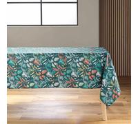 Douceur d'Intérieur Nappe Rectangle (145 x 240 cm) Stylis Bleu, Polyester Imprimé
