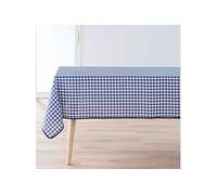 Douceur d'Intérieur Nappe rectangle Vichy Bleu 150 x 240 cm Polyester fils teints Antitache