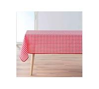 Douceur d'Intérieur Nappe rectangulaire Vichy rouge 150 x 240 cm Polyester fils teints
