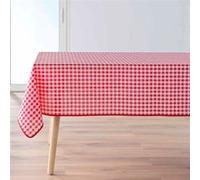 Douceur d'Intérieur Nappe rectangulaire Vichy rouge 150 x 240 cm Polyester fils teints
