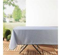 Nappe antitache rectangulaire - 150 x 240 cm - Motifs graphiques vert canard, blanc et brique Vert