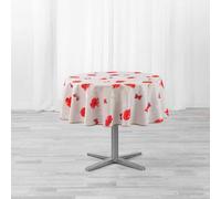 Douceur d'Intérieur Nappe ronde Sweet Poppy polyester imprimé Diamètre 180 cm
