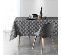 Nappe Artchic XGAGHB 3m50 x 1m50 Gris Anthracite Rectangulaire Anti tache et infroissable en Polyester pour Table à manger