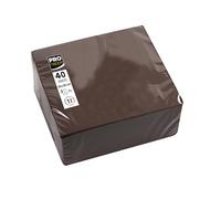 Nappe Attitude 40 Serviettes Micro-Gaufre 38x38 Chocolat, 38x38cm