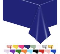 Nappe Blanc Jetable Plastique Rectangulaire,Nappe Anniversaire Nappe Exterieur Impermeable Jardin,137 * 274cm Nappe Fete pour Picnic,Exterieur,Jardin,Anniversaire,Noël,Mariage
