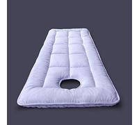 Nappe blanche à tête carrée avec trou de respiration 60 x 190 cm, idéale pour les salons de beauté, les studios de tatouage et les soins de spa, durable et facile à nettoyer