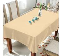 Nappe blanche de 137 x 137 cm - Nappe carrée pour table de salle à manger de cuisine, fête de mariage, banquet, décoration d'intérieur élégante, résistante aux taches, facile d'entretien