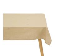 Nappe Brodé en Coton "Joy" 150x250cm Beige