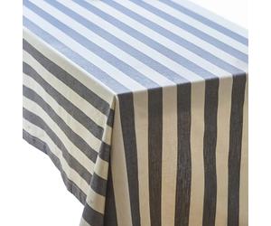 Nappe carré 100% coton 160x160 cm MISTRAL naturel anthracite