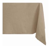 Nappe carré 100% coton lavé 160x160 cm HONO marron camel finition point bourdon