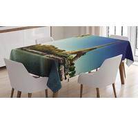 Nappe Carrée 140x140 cm Motif Paris 3D Nappe de Table Architecture Urbaine Tissu Polyester Anti-Taches pour Intérieur Extérieur Jardin Cuisine et Fête 5602v