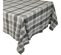 Nappe carrée 160x160 cm NESS en coton fil teint à carreaux vertkaki