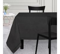 Soleil d'ocre, Venise Nappe Anti-tâches, Noir, 180x180 cm