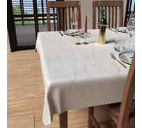 Nappe Carrée Anti-Tâches 180x180 Cm Luxury Blanc, Par Soleil D'ocre