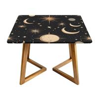 Nappe carrée avec bords élastiques - Motif comètes spatiales - Étanche - Pour salle à manger, mariage, fête, pique-nique - 100 cm