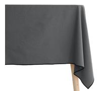 Nappe carrée coton 160x160 cm HONO gris Anthracite finition point bourdon