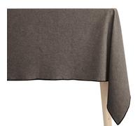 Nappe carrée coton 160x160 cm HONO gris Granit finition point bourdon