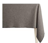 Nappe carrée coton 160x160 cm HONO marron Schiste finition point bourdon