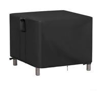 Nappe carrée d'extérieur de 55,9 cm avec revêtement en polyuréthane imperméable et cordon de serrage coupe-vent, conçue pour les tables de salle à manger de patio mesurant 55,9 x 55,9 x 45,7 cm