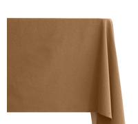 Nappe carrée en lin et coton 170x170 cm MATTIS marron cognac