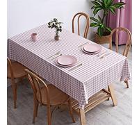 Nappe carrée en plastique infroissable rose de 120 cm pour salle à manger intérieure et extérieure, décoration de table élégante pour cuisine et événements