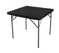 Nappe carrée en polyester de 86,4 cm | Nappe de table de fête avec ajustement élastique extensible, mariages, pique-niques, 86,4 cm | Décoration d'intérieur, événements en plein air