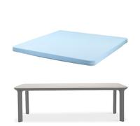Nappe Carrée,Housse De Table Élastique - Nappe Élastiquée Carrée 86x86 cm pour Salle à Manger, Pique-Nique, Cuisine, Fêtes, Mariages, Extérieur, Cocktail, Salon