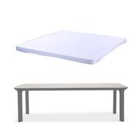 Nappe carrée légère en polyester élastique lavable et extensible pour cuisine, salle à manger, pique-nique, fête, mariage, camping, table de cocktail, salon - 86,4 x 86,4 cm