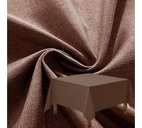 Nappe carrée résistante à l'eau et à l'huile 90 x 90 cm, 120 x 120 cm, 110 x 110 cm, 80 x 80 cm, 220 x 220 cm, aspect lin, anti-déversement, vert, beige, bordeaux, bleu, durable pour la maison et les