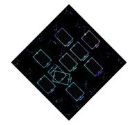 Nappe carrée Tarot autel Tapis de jeu de société en tissu Oracle astrologique Couvertures de table Tapis de cartes Stratégie Nappe