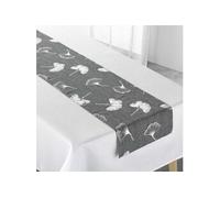 Nappe & Chemin de Table Euphoria 140x250cm Gris & Argent