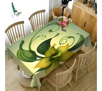 Nappe Chemin De Table Nappe Rectangulaire Set De Table Nappe Rectangulaire Imperméable Jaune Et Américaine, Plantes Tropicales, Forêt Tropicale, Fleur Unique, Pour La Maison Jaune