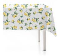 Nappe cirée anti-taches - VILDE - Motif citrons - 180x130 cm - Multicolore - Rectangulaire - Matériau EVA