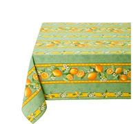 Nappe citron vert coton enduit plastifiée 1m55 x 1m20