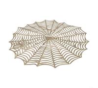 Nappe complexe en toile d'araignée pour rehausser votre décoration d'Halloween avec cette pièce maîtresse unique (doré)